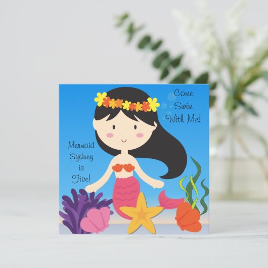 Einladung zum Geburtstag der Schwarzhaarmee (Stehend Vorderseite)