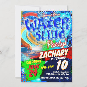 Einladung zum Geburtstag der Wasserrutsche