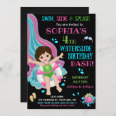 Einladung zum Geburtstag der Wasserrutsche Schwimm (Vorne/Hinten)