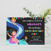 Einladung zum Geburtstag der Wasserrutsche Schwimm (Stehend Vorderseite)