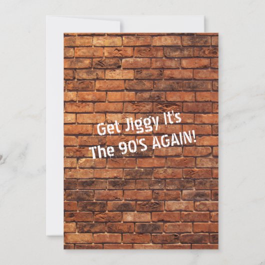 Einladung zum Geburtstag des 90er Party (Rückseite)