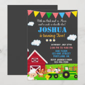 Einladung zum Geburtstag des Bauernhofs Barnyard z (Vorne/Hinten)