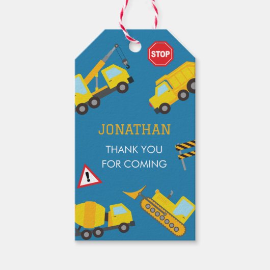 Einladung zum Geburtstag des Baukasten Geschenkanhänger (Vorderseite)