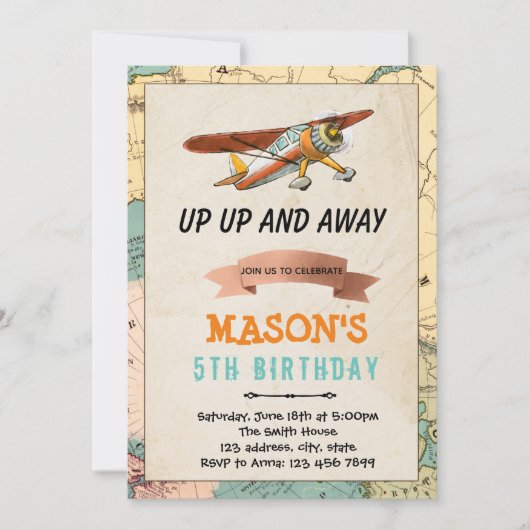 Einladung zum Geburtstag des Flugzeugs (Vorderseite)
