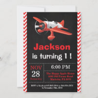 Einladung zum Geburtstag des Flugzeugs. Boy Birthd