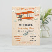 Einladung zum Geburtstag des Flugzeugs Einladen (Stehend Vorderseite)