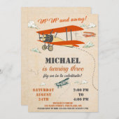 Einladung zum Geburtstag des Flugzeugs Einladen (Vorne/Hinten)