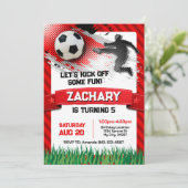 Einladung zum Geburtstag des Fußballs RED (Stehend Vorderseite)