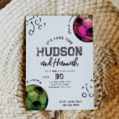 Einladung zum Geburtstag des Fußballs Wasserfarbe