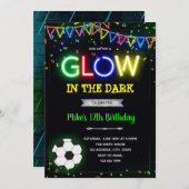Einladung zum Geburtstag des Glow Football (Vorne/Hinten)
