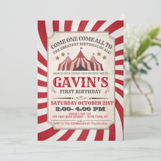 Einladung zum Geburtstag des Karnevals (Stehend Vorderseite)