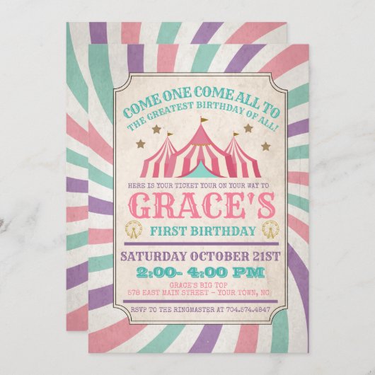 Einladung zum Geburtstag des Karnevals (Vorne/Hinten)