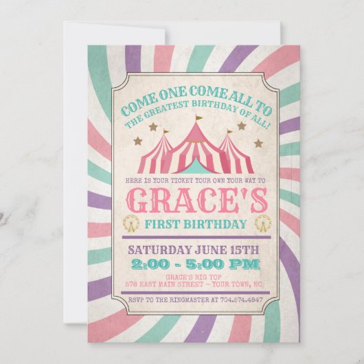 Einladung zum Geburtstag des Karnevals (Vorderseite)
