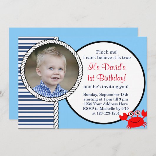 Einladung zum Geburtstag des Meeres (Vorne/Hinten)