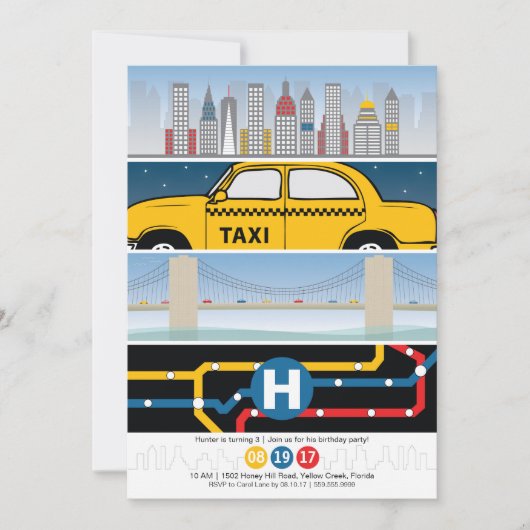 Einladung zum Geburtstag des NYC (Vorderseite)