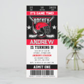 Einladung zum Geburtstag des Personal Hockey Ticke (Stehend Vorderseite)