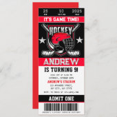 Einladung zum Geburtstag des Personal Hockey Ticke (Vorne/Hinten)