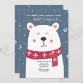 Einladung zum Geburtstag des Polarbären (Vorne/Hinten)