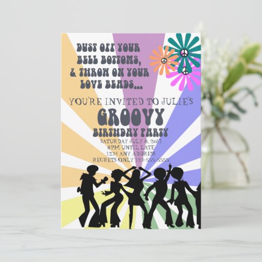 Einladung zum Geburtstag des Themas 60 (Stehend Vorderseite)