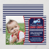 Einladung zum Geburtstag des Zuges mit Umschlägen (Vorne/Hinten)