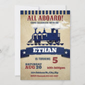 Einladung zum Geburtstag des Zuges Vintag (Vorderseite)