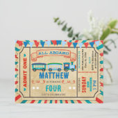 Einladung zum Geburtstag des Zugfahrers. (Stehend Vorderseite)