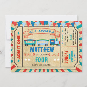 Einladung zum Geburtstag des Zugfahrers.