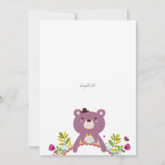 Einladung zum Geburtstag eines Bären (Rückseite)