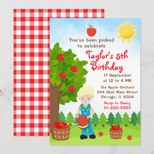 Einladung zum Geburtstag eines blonden Jungen beim