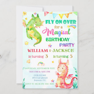 Einladung zum Geburtstag eines Drachen Gemeinsame