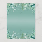 Einladung zum Geburtstag eines Eukalyptus-Grüns (Rückseite)