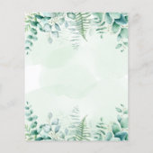 Einladung zum Geburtstag eines Eukalyptus-Grüns (Rückseite)