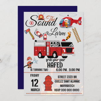 Einladung zum Geburtstag eines Feuerwehrmanns