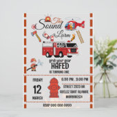 Einladung zum Geburtstag eines Feuerwehrmanns (Stehend Vorderseite)