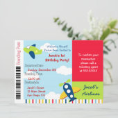 Einladung zum Geburtstag eines Flugzeugs (Stehend Vorderseite)