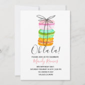 Einladung zum Geburtstag eines französischen Macar (Vorderseite)