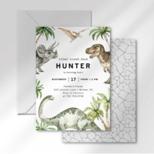 Einladung zum Geburtstag eines Jurassic-Dinosaurie
