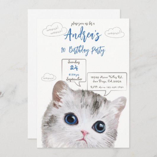 Einladung zum Geburtstag eines Kindes - Geburtstag (Vorne/Hinten)