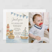 Einladung zum Geburtstag eines Kindes mit Foto (Vorne/Hinten)