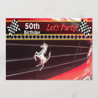 Einladung zum Geburtstag eines klassischen Autos -