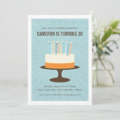 Einladung zum Geburtstag eines klassischen Cake (Stehend Vorderseite)