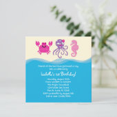 Einladung zum Geburtstag eines Meerbewohners (Stehend Vorderseite)