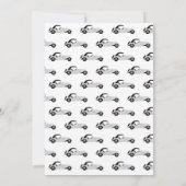 Einladung zum Geburtstag eines monochromen klassis (Rückseite)