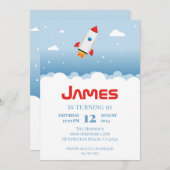 Einladung zum Geburtstag eines Raketenschiffs (Vorne/Hinten)