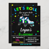 Einladung zum Geburtstag eines Rollers zur Skaten (Vorne/Hinten)