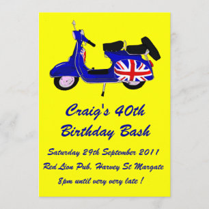 Einladung zum Geburtstag eines Scooter Boys, anpas