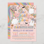 Einladung zum Geburtstag eines Spooky Ghoul - Mädc (Vorne/Hinten)