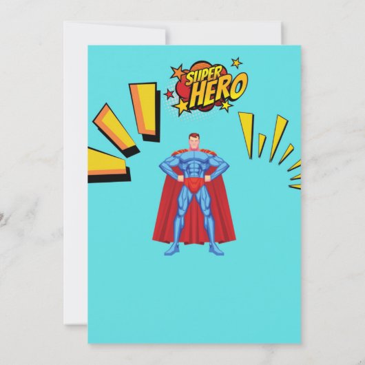 Einladung zum Geburtstag eines Superhelden (Rückseite)