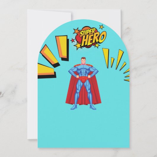 Einladung zum Geburtstag eines Superhelden (Rückseite)