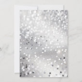 Einladung zum Geburtstag | Einfaches Silber (Rückseite)